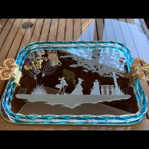 Murano glass vanity/dresser tray